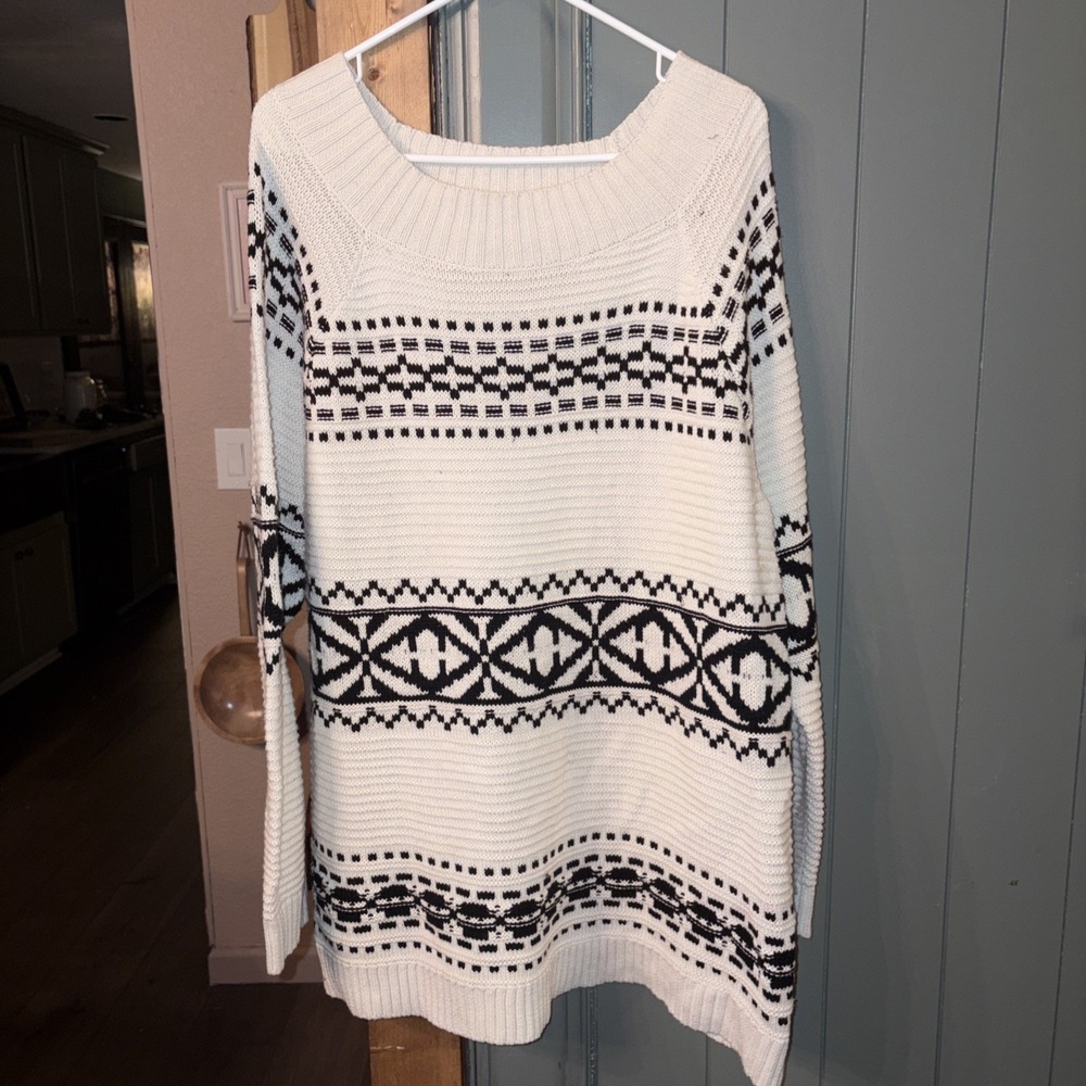 Chaos Nordic Winter Cozy Oversized 2XL Cotton Blend Cabincore Sweater